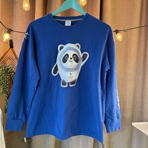 Beijing 2008  Olympics Official Mascot Blue Logo long sleeve T-shirt - M